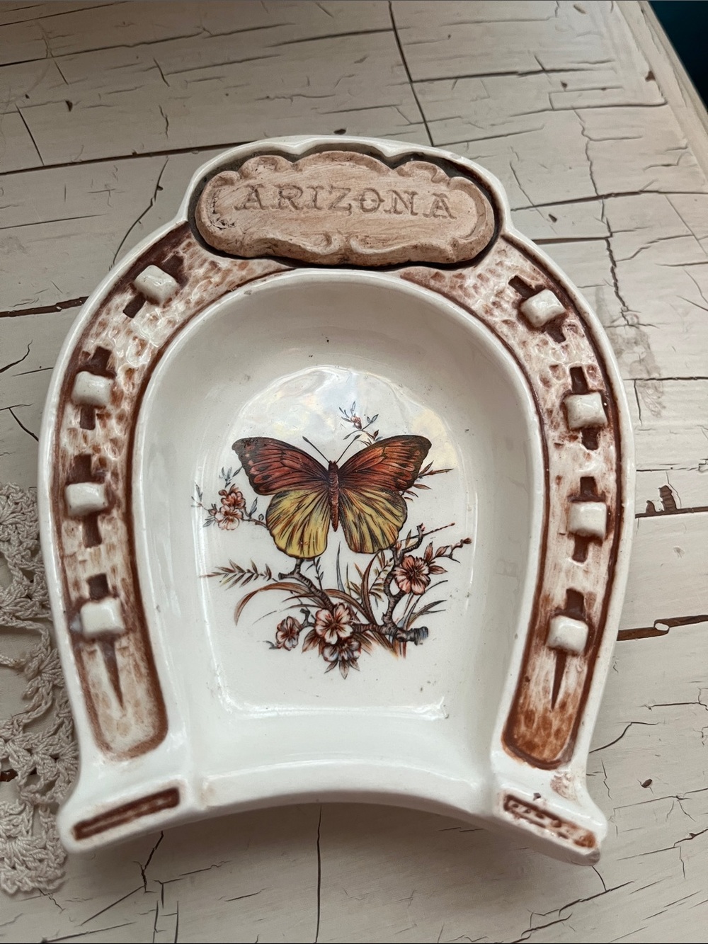 Vintage treasure craft ceramic dish